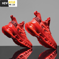 林先森红色刀锋战士男鞋潮流大码休闲运动鞋男跑步潮鞋百搭2021夏季新款休闲鞋