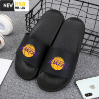 林先森运动篮球拖鞋男篮球队个性居家防滑软底百搭浴室耐磨潮牌一字拖拖鞋