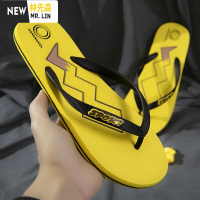 林先森皮卡丘人字拖男防滑耐磨拖鞋夏时尚外穿沙滩鞋潮室外凉鞋2021新款拖鞋