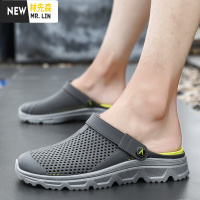 林先森拖鞋男夏季潮流男士开车洞洞凉拖室外穿两用包头防滑越南沙滩凉鞋拖鞋