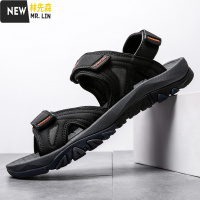 林先森男士凉鞋特大码45夏季外穿凉拖鞋青年46加肥加大号越南沙滩鞋子潮拖鞋