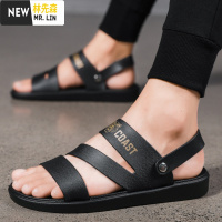 林先森凉鞋男ins潮韩版夏季新款外穿凉拖鞋男士两用防滑个性越南沙滩鞋拖鞋