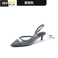 林先森]hyRL2021春季细跟韩版绑带高跟鞋凉鞋女仙女风单鞋休闲鞋