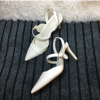 林先森小K鞋2021新款法式少女宴会高跟凉鞋拼接尖头包头细跟赫本风单鞋休闲鞋