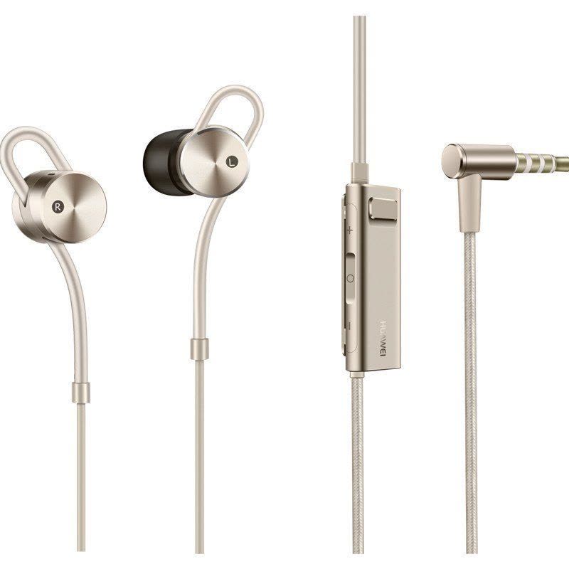 华为(HUAWEI) AM185 主动降噪耳机2代 通用型高端降噪耳机 入耳式 有线控 原装圈铁ios 手机耳机 香槟金图片