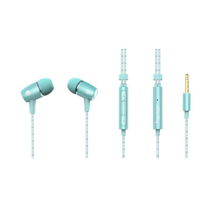 华为(HUAWEI) 荣耀 AM12plus 原装引擎耳机 荣耀6/7/8 手机耳机 有线控 线控耳机 入耳式耳机 绿色图片
