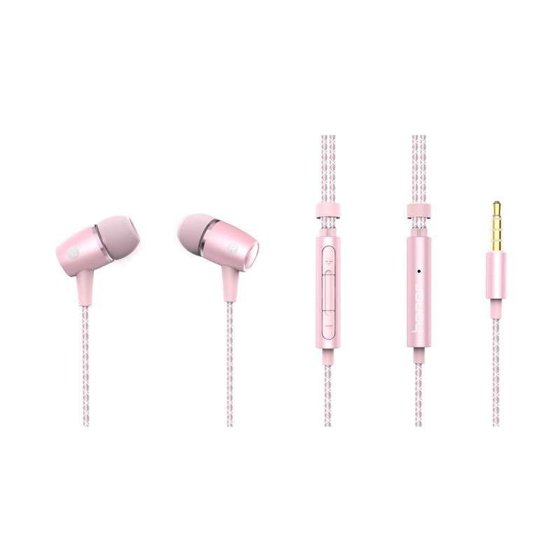 华为(HUAWEI) 荣耀 AM12plus 原装引擎耳机 荣耀6/7/8 手机耳机 有线控 线控耳机 入耳式耳机 粉色
