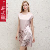 2020年新款上海故事春秋夏季性感睡裙女孕妇夏天冰丝大码睡衣裙子