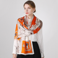 上海故事真丝丝巾女秋冬款时尚洋气百搭妈妈款桑蚕丝围巾外搭披肩