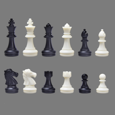 闪电客国际象棋磁性棋子加配备用棋子黑白金银仿木纹色棋子