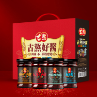 开心乐组合装辣酱 230g*4瓶装 四种口味猛辣香辣香菇海米酱