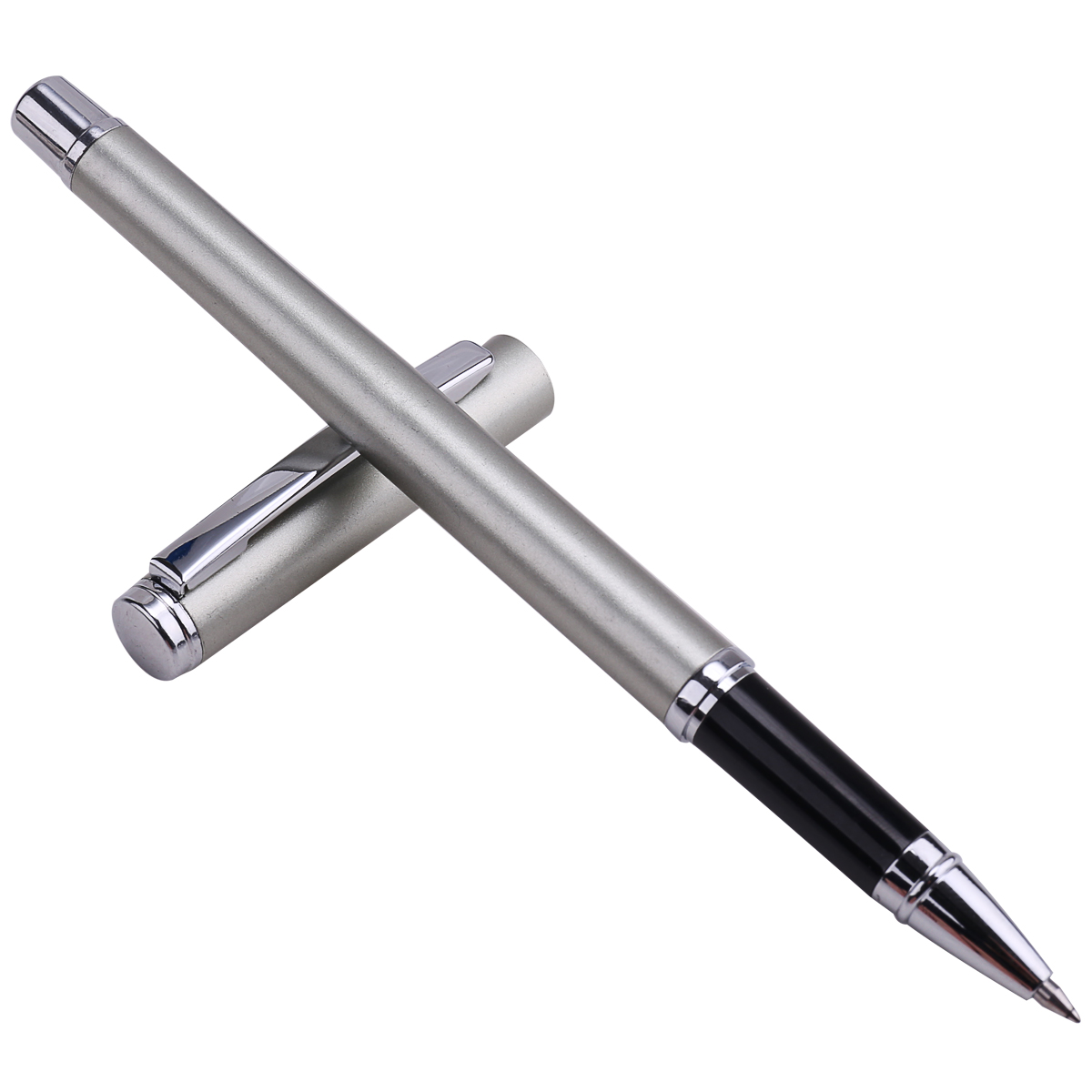 得力(deli)S82中性笔 金属笔杆 新款碳素笔 笔尖0.5-0.7mm水笔签字笔书写笔 四色可选1支装高清大图