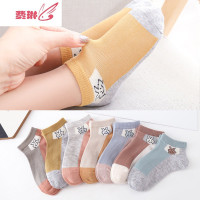 夏季薄棉款小中大童儿童船袜短袜童女童袜子春天 费琳