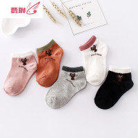 儿童短袜童袜子夏季薄款孩网袜宝宝袜子透气女童船袜 费琳