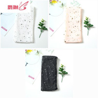 日系透明薄纱月亮星星袜子仙女软妹梦幻亮片中筒短袜亮丝/银葱/珠光潮 费琳丝袜/打底袜/袜