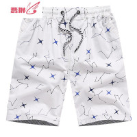夏季新款短裤男宽松大码外穿印花大裤衩居家睡裤沙滩裤男裤头 费琳