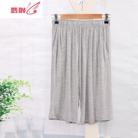 夏季男家居五分裤宽松休闲薄款睡裤可外穿沙滩裤加大裤衩 费琳