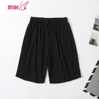 夏季薄款男士睡裤家居裤居家宽松休闲大码五分裤沙滩裤 费琳