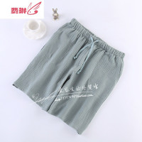 日单夏季五分裤 薄款水洗棉宽松家居裤沙滩裤中裤 男睡裤 费琳