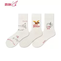 袜子女ins潮袜滑板运动袜日系棉学院风条纹中筒袜 费琳