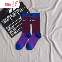 袜子女薄款袜ins潮韩国时尚亮丝长袜街头金银丝黑色 费琳