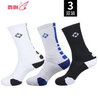 专业篮球袜男中筒加厚毛巾底跑步运动袜长筒防滑吸汗精英袜子 费琳