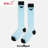 小腿袜子日系女中长筒ins时尚P家金银亮丝袜透明玻璃丝水晶袜 费琳