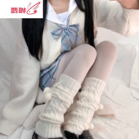 日系女袜jk毛球中筒韩版百搭护膝靴套学生保暖Lolita糖果色 费琳短袜袜子
