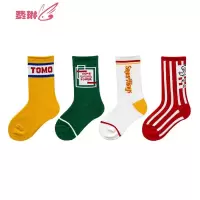儿童潮袜子夏季薄款韩国ins运动中长筒袜街舞个性女童小孩 费琳