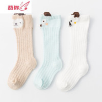婴儿袜子薄款网眼防蚊袜高筒过膝女儿宝宝长筒袜 费琳