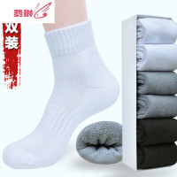 加厚保暖毛巾底运动袜子毛巾袜袜中筒袜毛圈袜袜 费琳