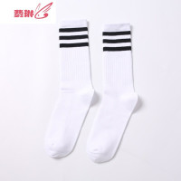 袜子女ins潮运动风中筒袜夏常规欧美三杠情侣学院风韩版袜 费琳
