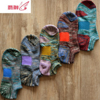 袜子 男士民族风短袜森系男袜船袜低帮运动袜潮 费琳