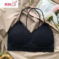 春装韩版少女感美背吊带抹胸无钢圈文胸背心裹胸内衣胸罩 费琳胸罩