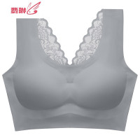 美背内衣女无钢圈聚拢小胸罩冰丝薄款上托U型文胸 费琳胸罩