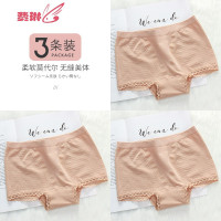 内裤女中腰少女裆平角裤女生大码女士 费琳