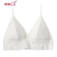 靴下物超薄无钢圈小胸内衣女bralette蕾丝法式性感三角杯文胸 费琳文胸套装