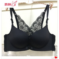 蕾丝美背内衣女小胸加厚上托调整型性感无钢圈前扣聚拢文胸罩 费琳文胸套装