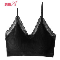 美背内衣女无钢圈背心文胸罩聚拢吊带抹胸学生少女蕾丝简约裹胸 费琳胸罩