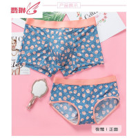 锦纶内裤可爱套装性感内裤女中腰裤潮个性四季薄 费琳