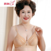 妈妈文胸薄款舒适无钢圈中老年内衣加大码老人非女士胸罩通用 费琳胸罩