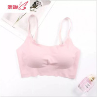 聚拢背心抹胸式睡眠内衣无钢圈薄款胸罩黑色少女运动美背文胸 费琳胸罩