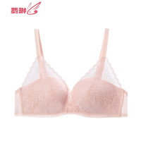 性感蕾丝内衣女无钢圈小胸舒适五角杯下厚上薄款上托文胸 费琳胸罩