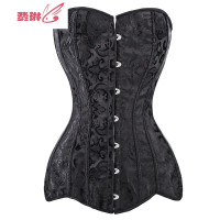 宫廷塑身衣钢骨超长加长款连胯包胯塑身上衣束腰收腹带腰封马甲胃 费琳