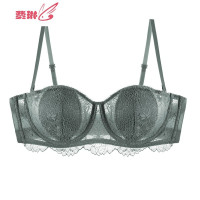 半杯文胸抹胸薄款蕾丝内衣女小胸聚拢大胸显小上托胸罩 费琳胸罩