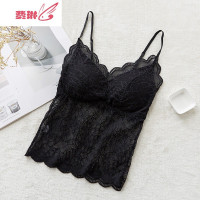 夏季薄款蕾丝美背无钢圈内衣文胸性感外穿长款打底吊带背心裹胸女 费琳胸罩