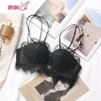 内衣蕾丝文胸套装加厚小胸聚拢调整形无钢圈性感骚惑女平胸罩 费琳胸罩