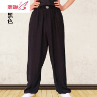 人造棉长裤男式功夫灯笼裤防蚊练功裤夏季睡裤薄款大码绵绸裤子 费琳