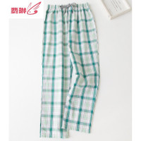 男士睡裤长裤夏季宽松中老年棉休闲薄款男空调裤家居裤 费琳