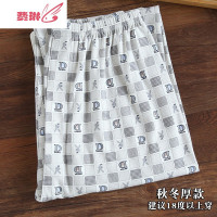 秋季男睡裤长裤厚款休闲男装家居裤棉宽松舒适大码睡裤男长 费琳